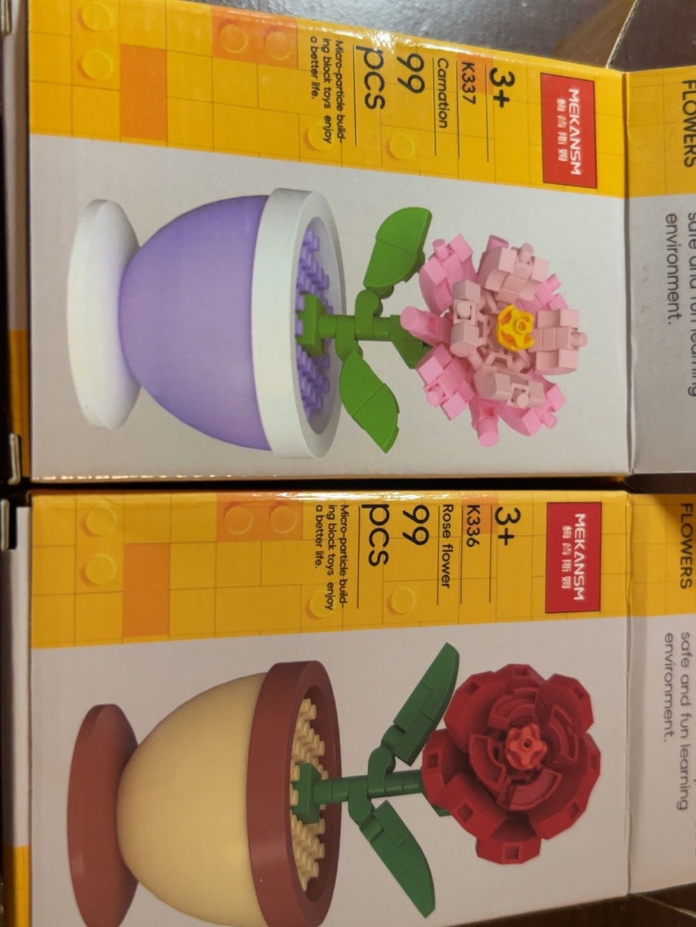 Pink Flower Pot Building Set - Pink